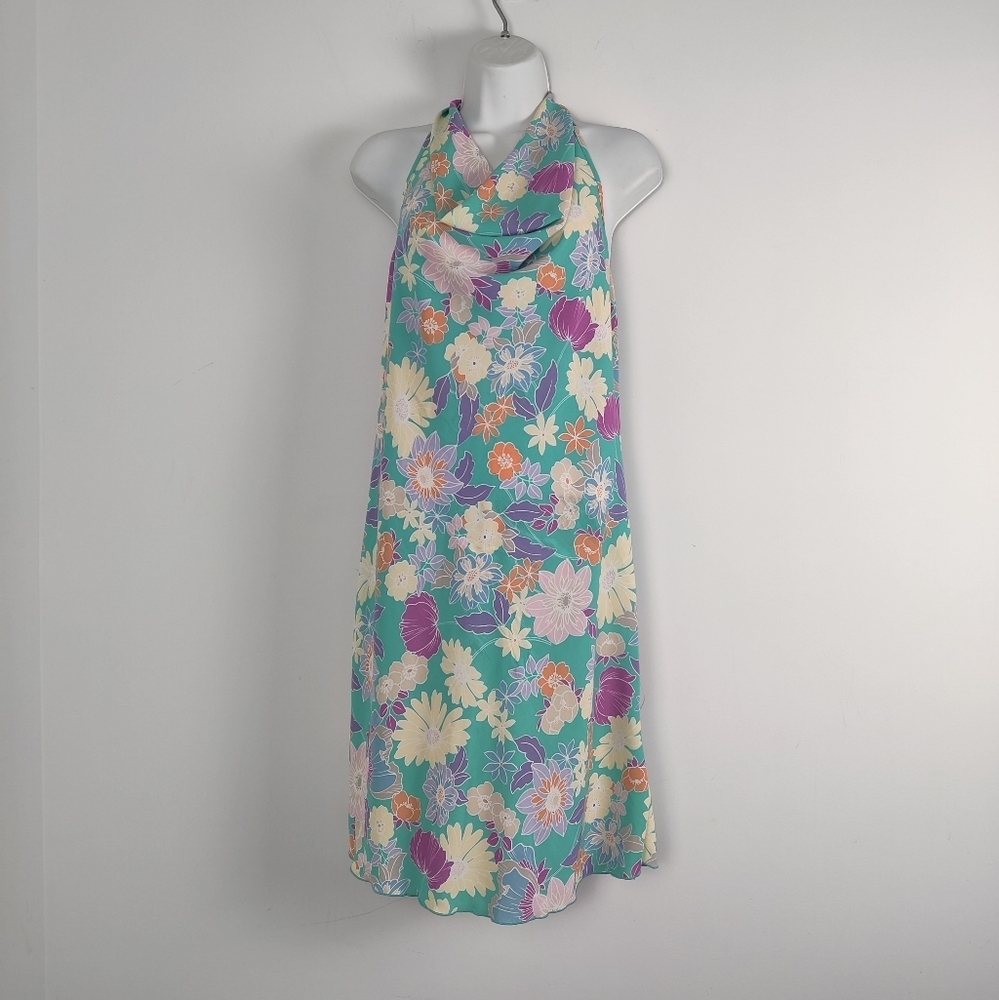 Jessica Simpson Women's Floral Halter Mini Midi Dress - Size XL NEW